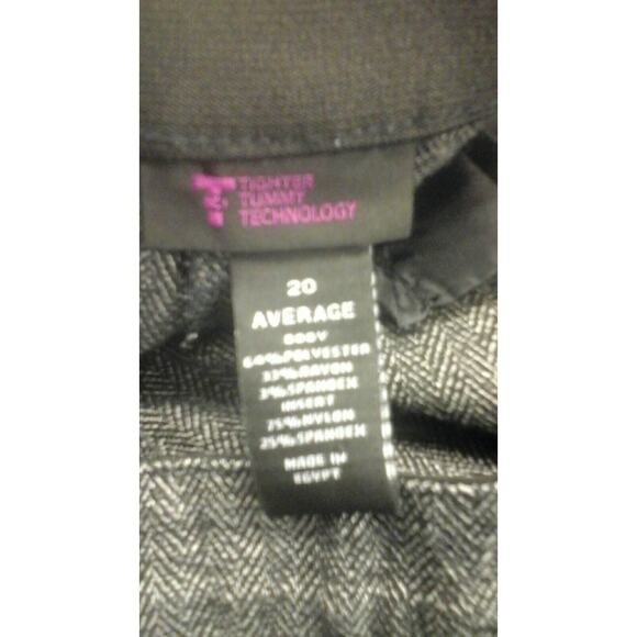 Tighter Tummy Control Pants, Women's size 20 Average, Black/white Chevron stripe - Picture 4 of 5